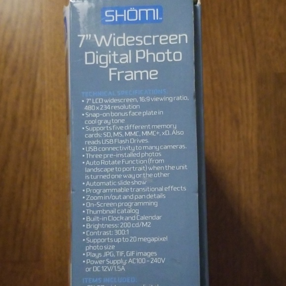 🎉NEW - SHOMI 7" WIDESCREEN Digital Photo Frame 🎉 - Picture 7 of 8